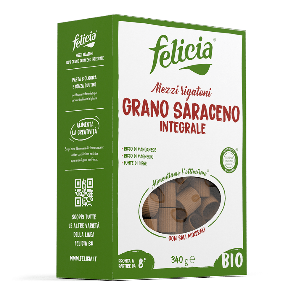 Felicia - Mezzi rigatoni di grano saraceno integrale 340gr